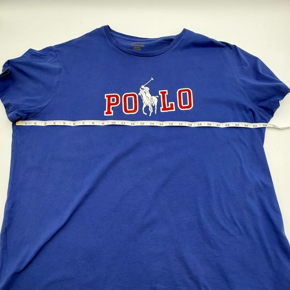 Polo Ralph Lauren Big Logo Graphic T Shirt Mens XXL Blue - Picture 9 of 10